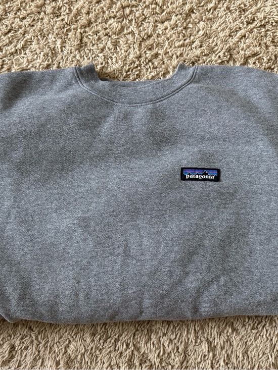 Patagonia Sweaters - Patagonia Gray Crewneck Sweatshirt with Logo Patch